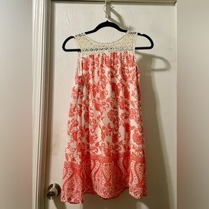 My Michelle Coral and Cream Floral Dress